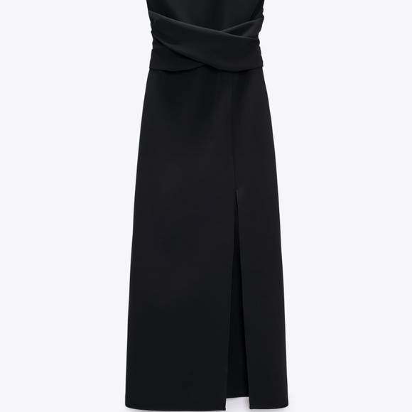 Zara limited edition strapless midi dress with slit - Picture 7 of 9